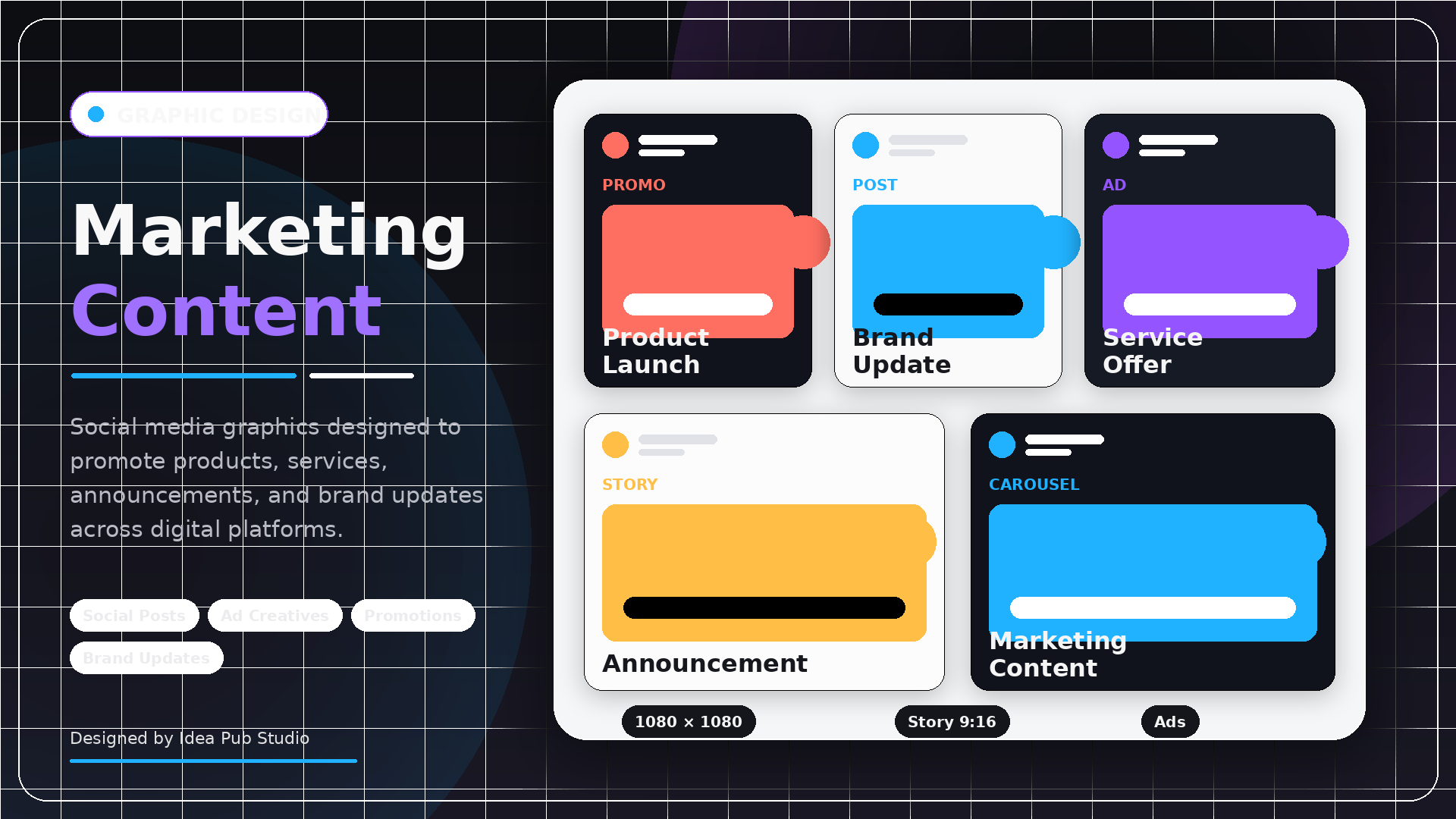Social media creative set preview